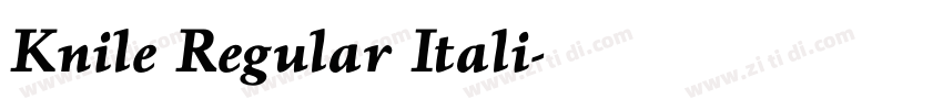 Knile Regular Itali字体转换
